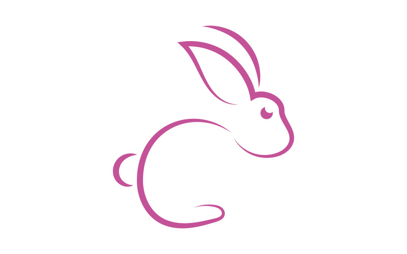 Cute Rabbit template Logo icon illustration design v.15 Logo Template