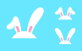 Cute Rabbit template Logo icon illustration design v.1