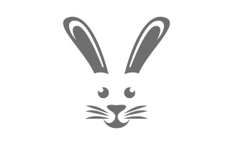 Cute Rabbit template Logo icon illustration design v.21