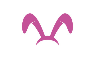 Cute Rabbit template Logo icon illustration design v.26