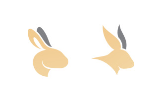 Cute Rabbit template Logo icon illustration design v.2