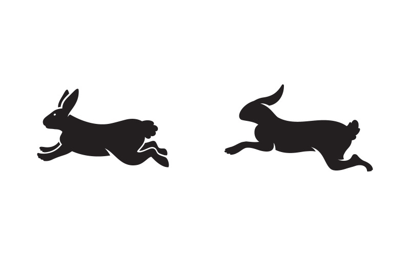 Cute Rabbit template Logo icon illustration design v.3 Logo Template