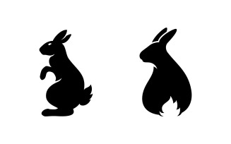 Cute Rabbit template Logo icon illustration design v.4