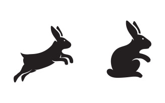 Cute Rabbit template Logo icon illustration design v.7