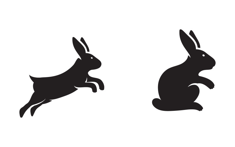 Cute Rabbit template Logo icon illustration design v.7 Logo Template