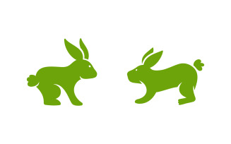 Cute Rabbit template Logo icon illustration design v.8