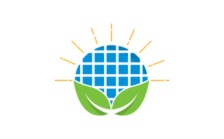 Sun Solar Energy logo icon illustration template v.4