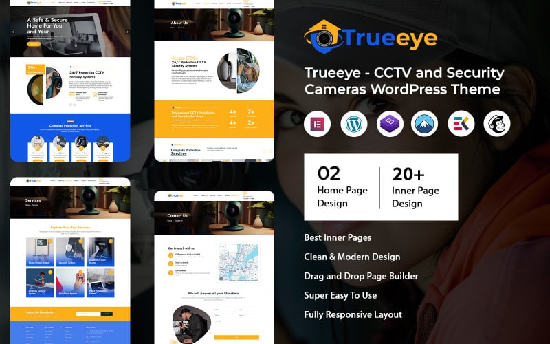 Trueeye - CCTV and Security Cameras WordPress Theme