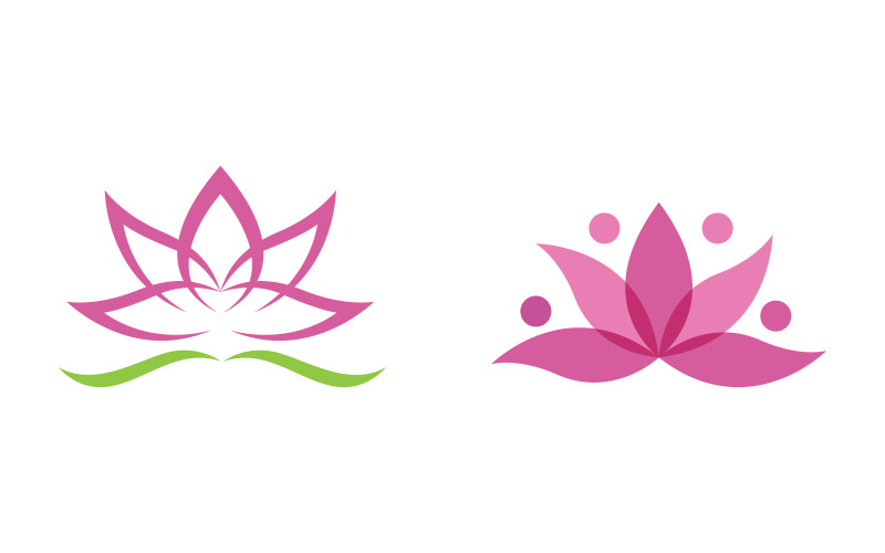 Beauty Lotus flower Cosmetic skincare Logo design template V.10 Logo Template