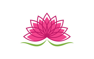 Beauty Lotus flower Cosmetic skincare Logo design template V.15