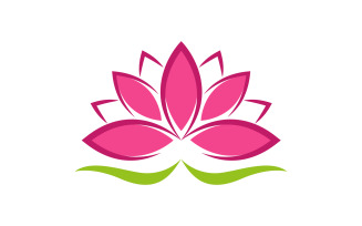 Beauty Lotus flower Cosmetic skincare Logo design template V.16