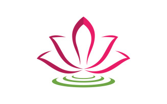 Beauty Lotus flower Cosmetic skincare Logo design template V.17
