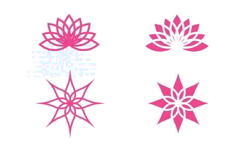 Beauty Lotus flower Cosmetic skincare Logo design template V.20 Logo Template