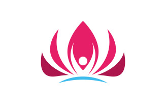 Beauty Lotus flower Cosmetic skincare Logo design template V.21