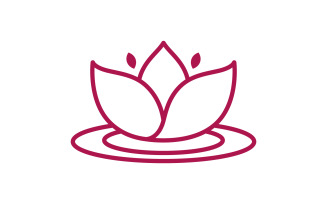 Beauty Lotus flower Cosmetic skincare Logo design template V.25