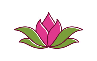 Beauty Lotus flower Cosmetic skincare Logo design template V.26
