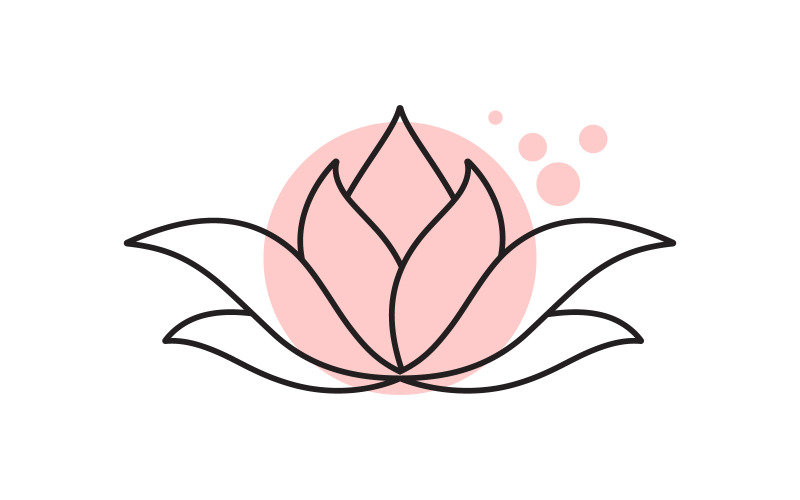 Beauty Lotus flower Cosmetic skincare Logo design template V.30 Logo Template
