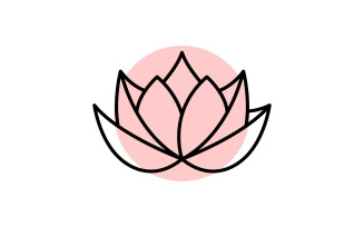 Beauty Lotus flower Cosmetic skincare Logo design template V.31