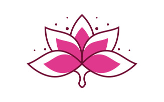 Beauty Lotus flower Cosmetic skincare Logo design template V.43