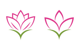 Beauty Lotus flower Cosmetic skincare Logo design template V.7