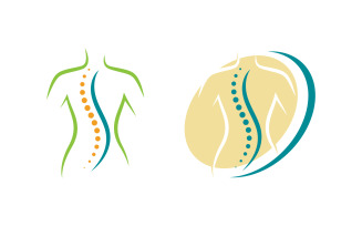 Chiropractic Healthy Vector icon Logo design Template v.4