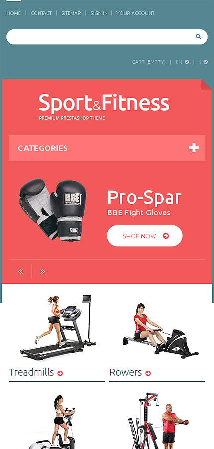 Kit Graphique #49146 Fitness Store Prestashop Template - Smartphone Layout 1 
