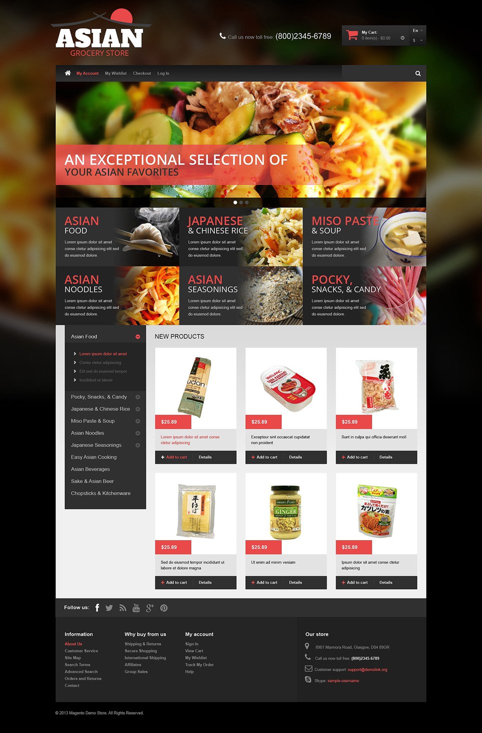 Asian Grocery Magento Theme New Screenshots BIG