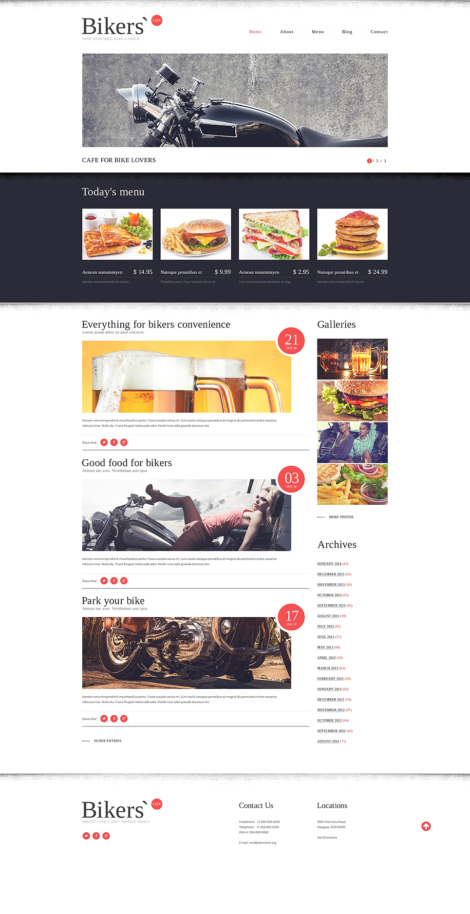 Fast Food Restaurant Responsive Website Template New Screenshots BIG