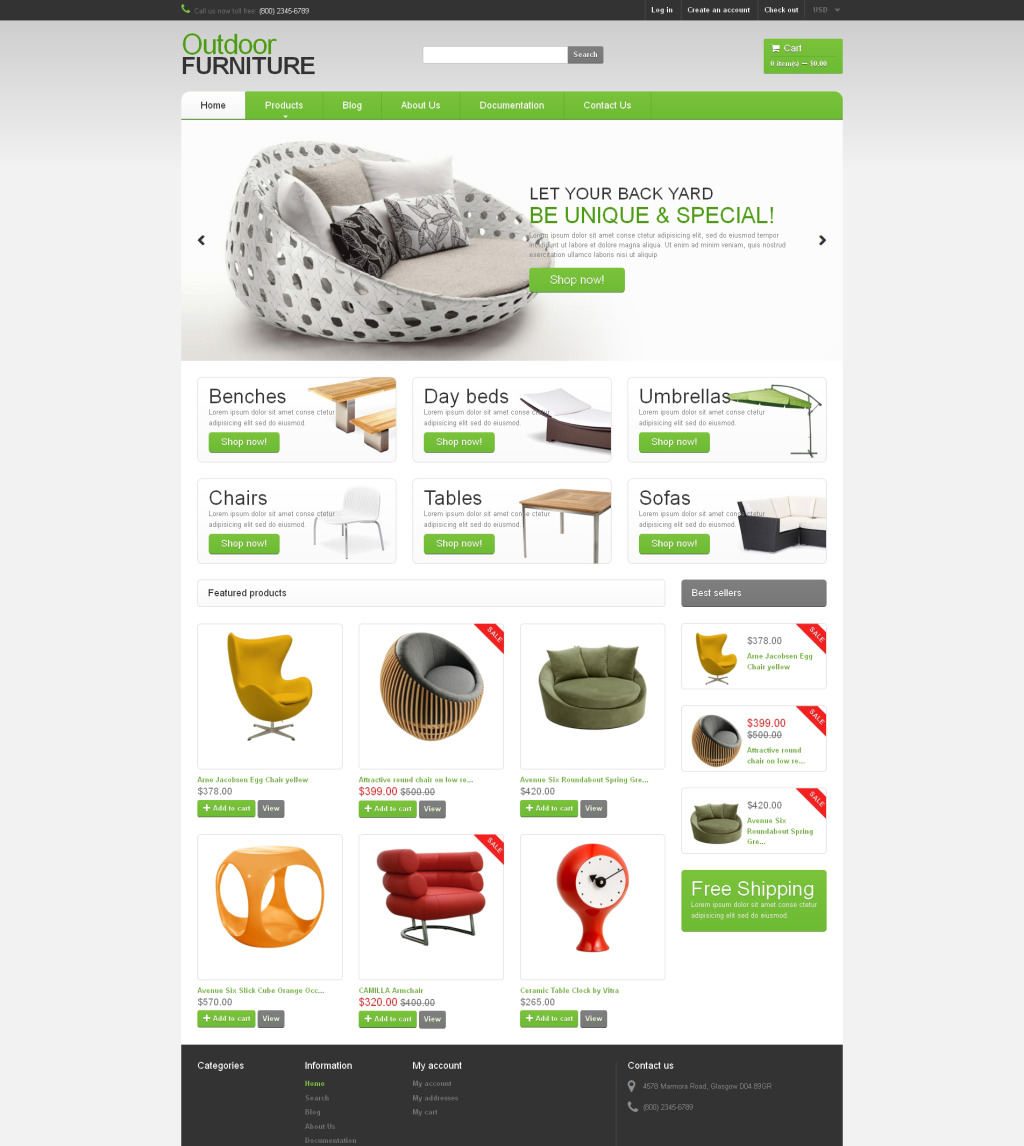 Live Preview For Furniture Responsive Shopify Theme 49160