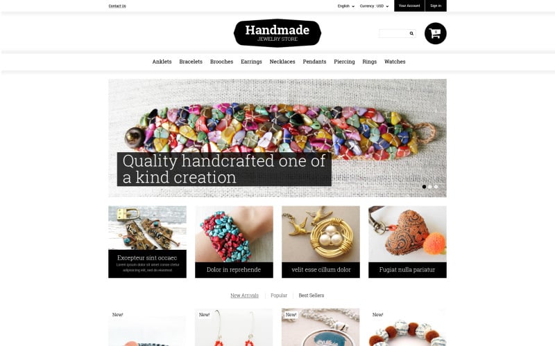 Handmade Jewelry PrestaShop Theme
