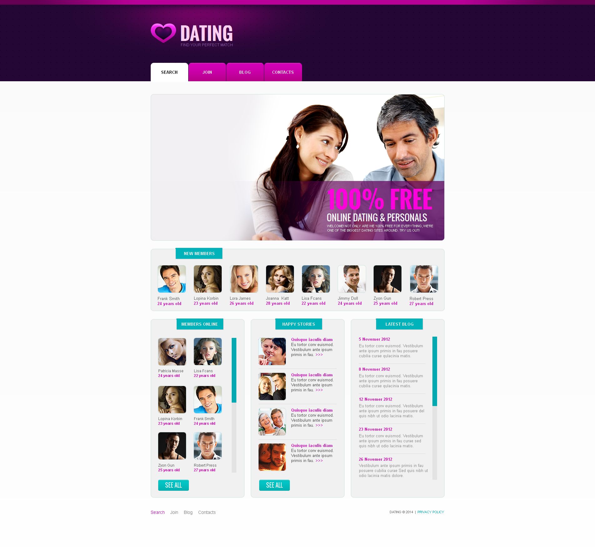 Template dating site