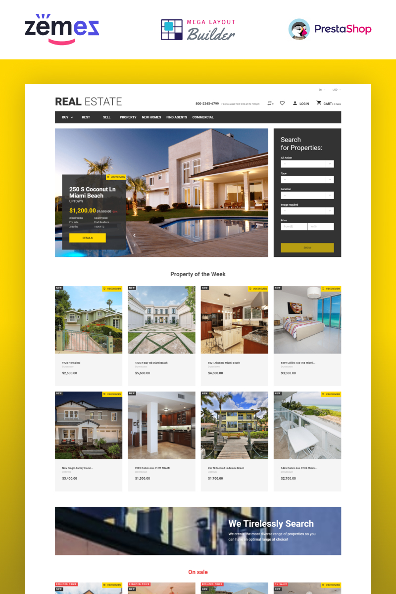 Responsive Real Estate Business Prestashop #49108