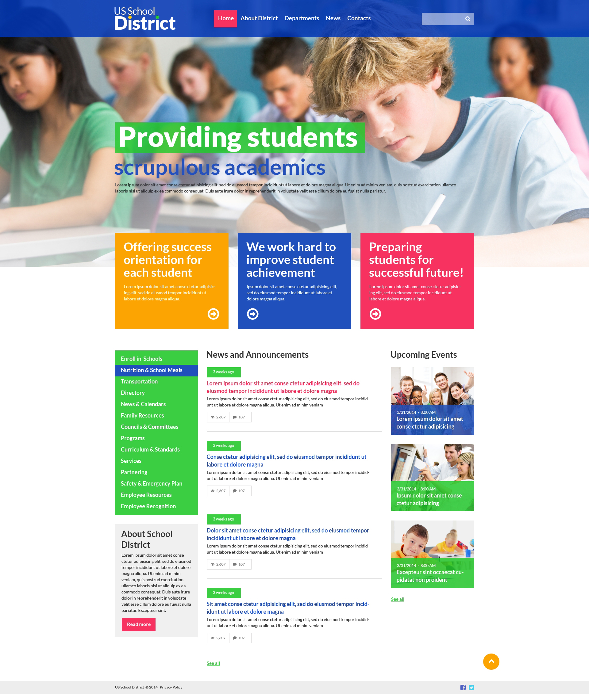 University Responsive Website Template 49137