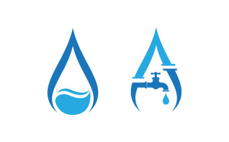 Plumbing services water logo Vector icon design illustration v.6