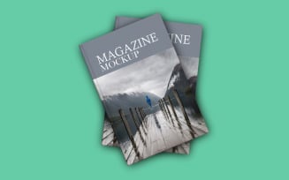 Magazine Design For PSD Mockup Template