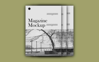 Magazine Mockup Design For Template
