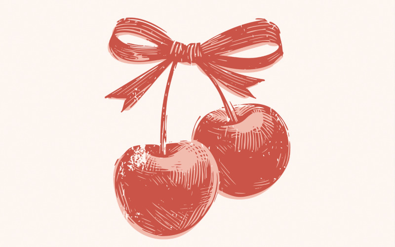 Cherry png PNG, Trendy Cherry Design, Cherry Sublimation, Red Cherry Art Print, Cherry, Instant Illustration