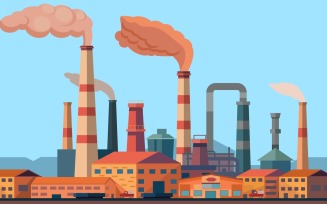 Factory building, Industrial factories buildings.