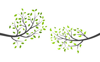 Tree Leaf branches illustration design v.1