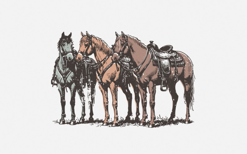 Western Horse PNG, Western Sublimation Design, Instant Download, Horse Lover PNG, Cowboy Valentine, Illustration