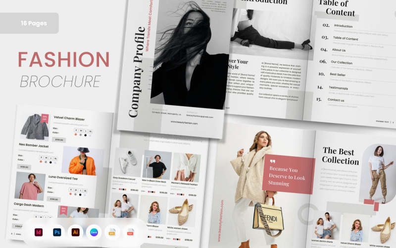 Blackshop - Fashion Brand Company Profile Brochure Magazine Template