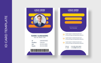 Elegant Purple Corporate ID Card Design