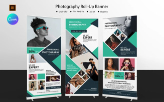 Photography Roll Up Banner Design Template