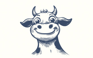 Quirky Cow Clipart Pack, Funny Heifer PNG, Cow Graphics, Watercolor Clipart, Digital Download, Cow
