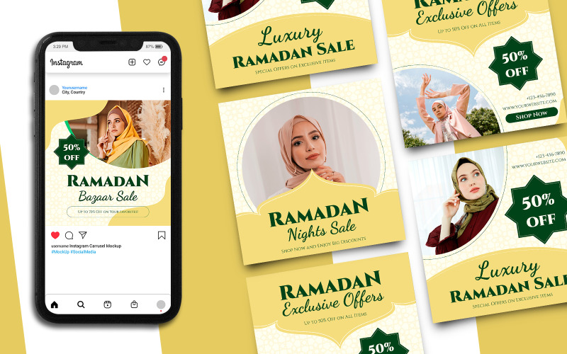 Ramadan Sale Instagram Post Template 364 Social Media