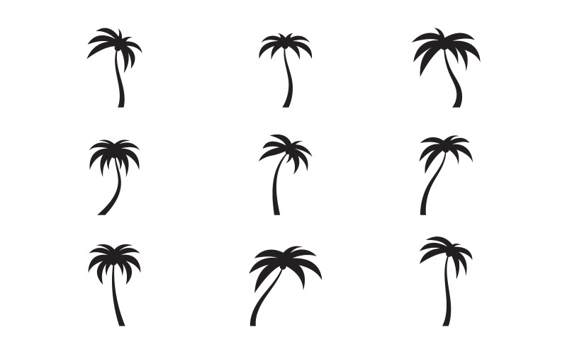 Palm tree icon summer beach logo template v.13 Logo Template