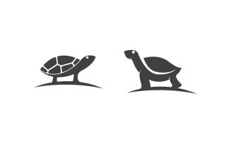Turtle animal cartoon icon vector illustration design template v.10