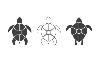 Turtle animal cartoon icon vector illustration design template v.4