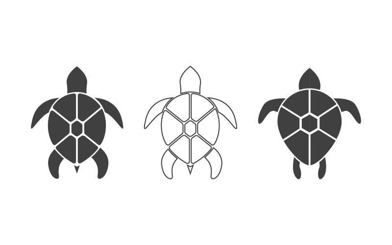 Turtle animal cartoon icon vector illustration design template v.4 Logo Template