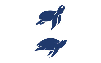 Turtle animal cartoon icon vector illustration design template v.5
